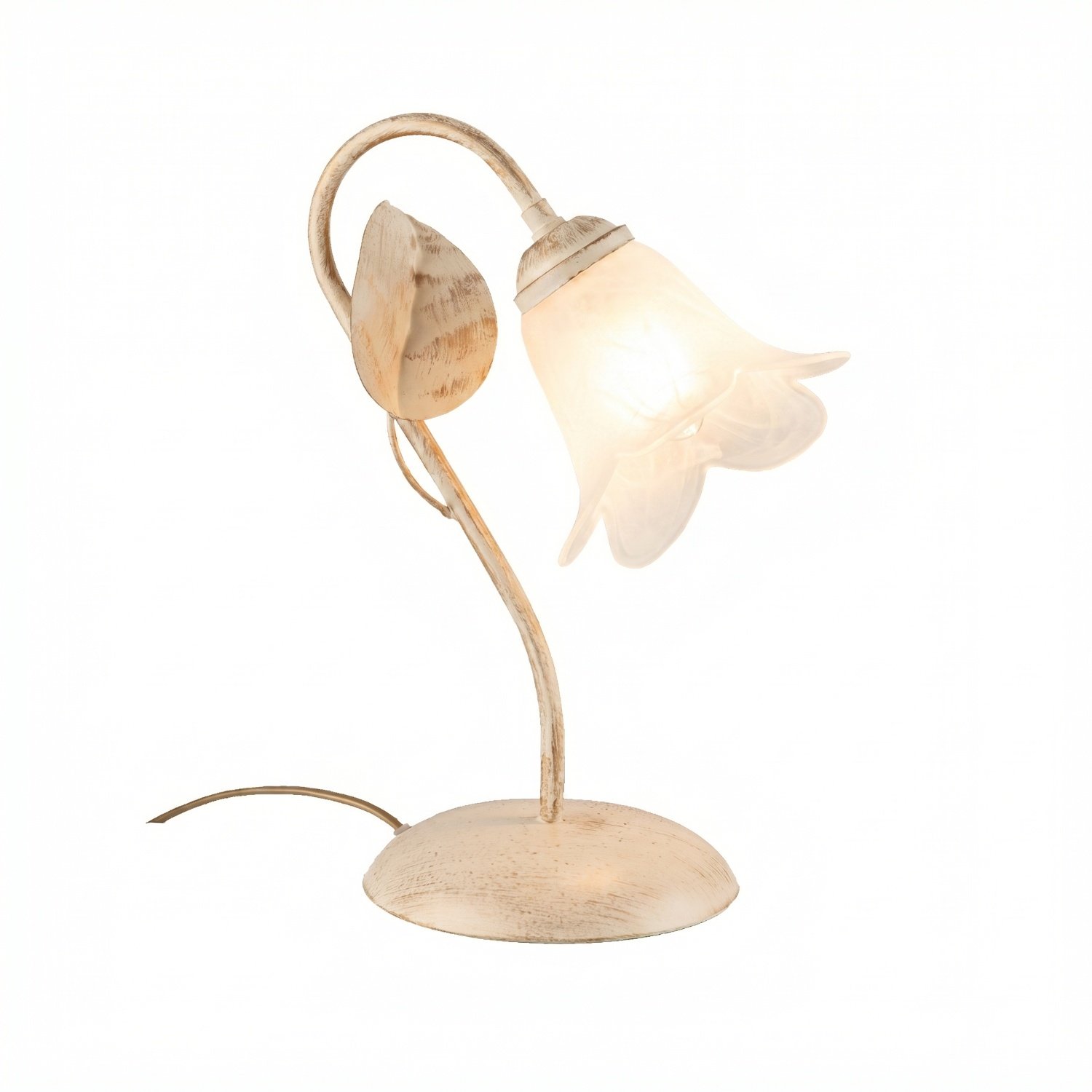 Lampada da Tavolo Limone 1 Luce Avorio e Bianco LuceArt Classic BL179-LT-AV