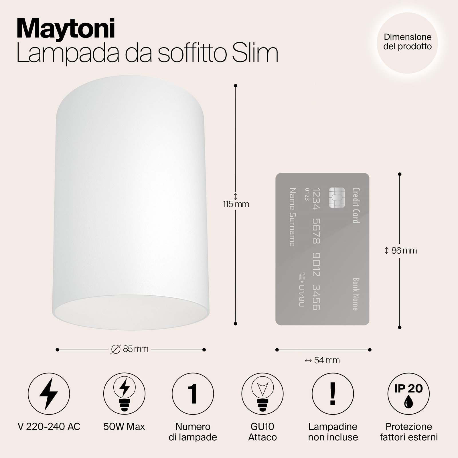 Lampada Da Soffitto C014Cl-01W C014CL-01W