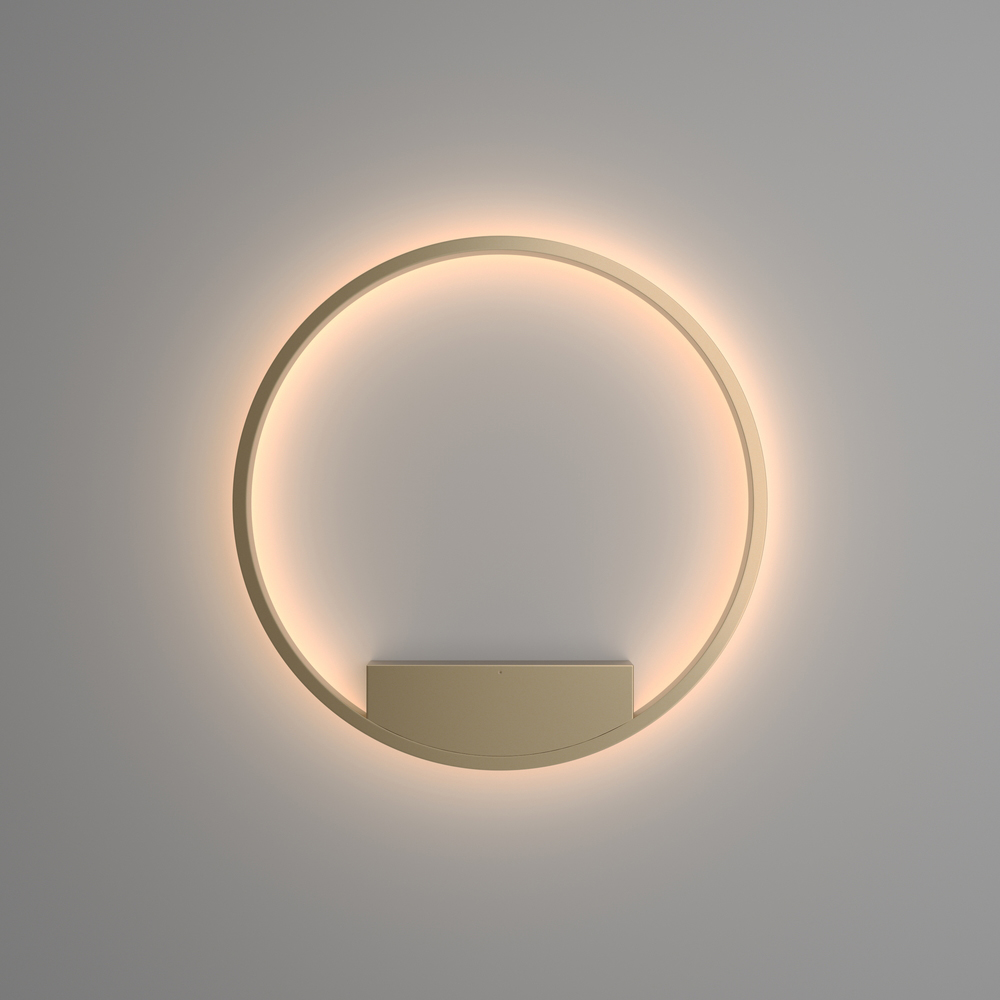 Applique Da Parete Moderno Rim Alluminio Ottone 1 Luce Led 37W MOD058WL-L35BS3K