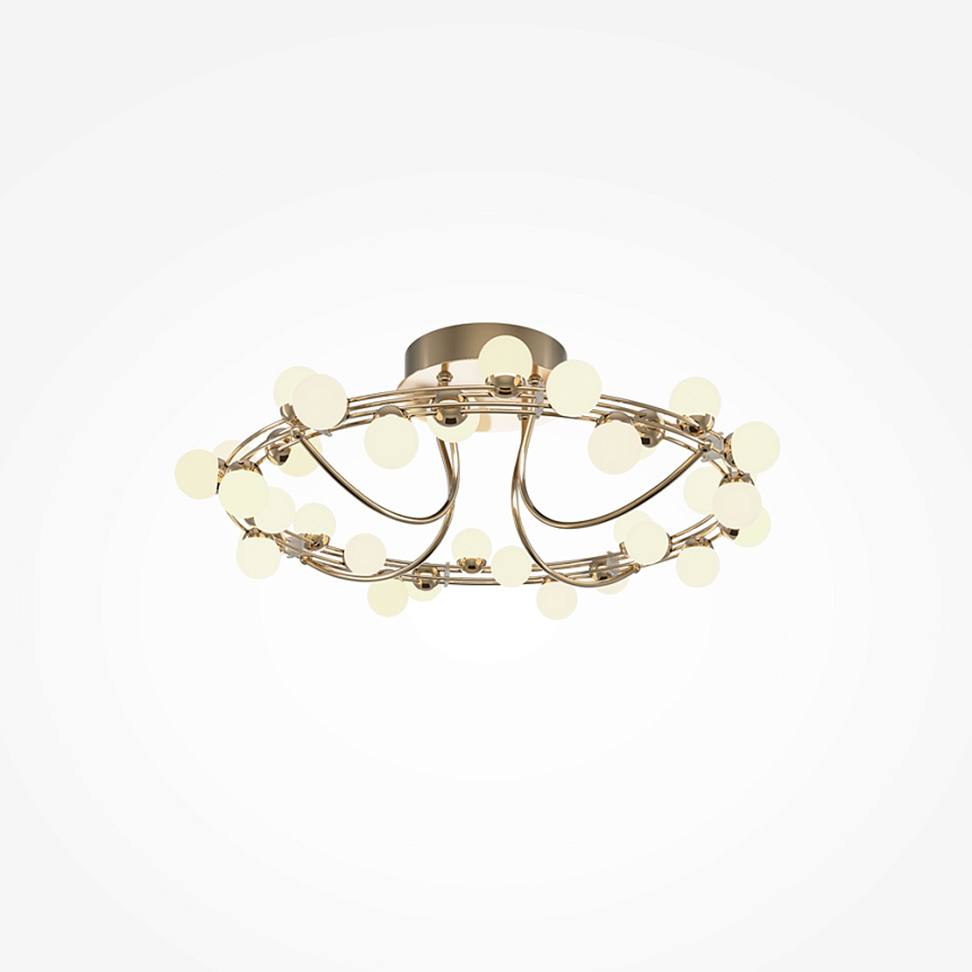 Plafoniera Moderna Tessara Led Integrato 55W Acciaio Oro Ip20