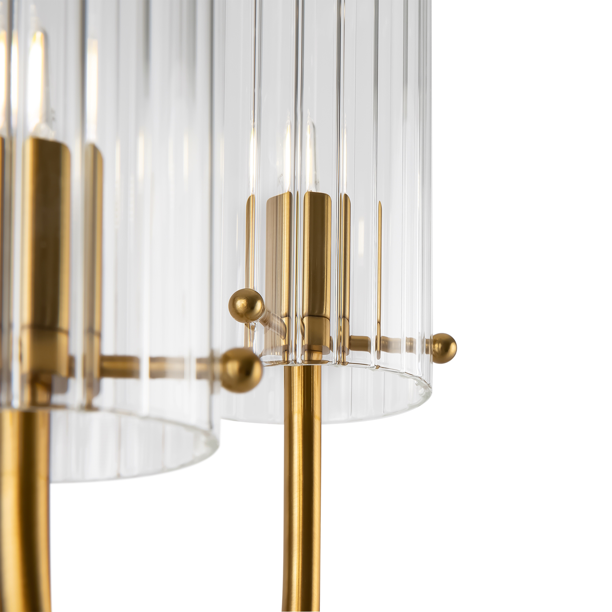 Applique Contemporanea Arco Struttura Metallo Ottone 1 Luce Diffusore Vetro MOD223WL-02BS1