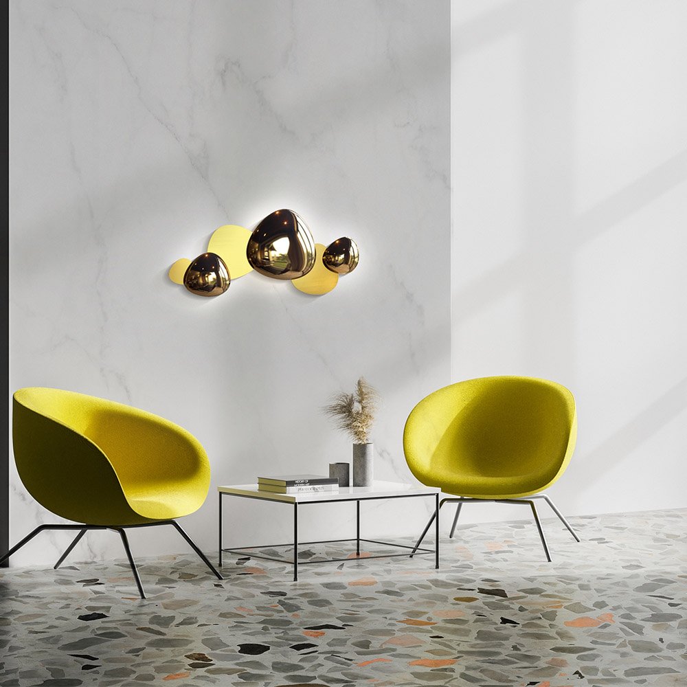 Applique Contemporanea Jack-Stone Acciaio Oro Led 8W MOD314WL-L8G3K