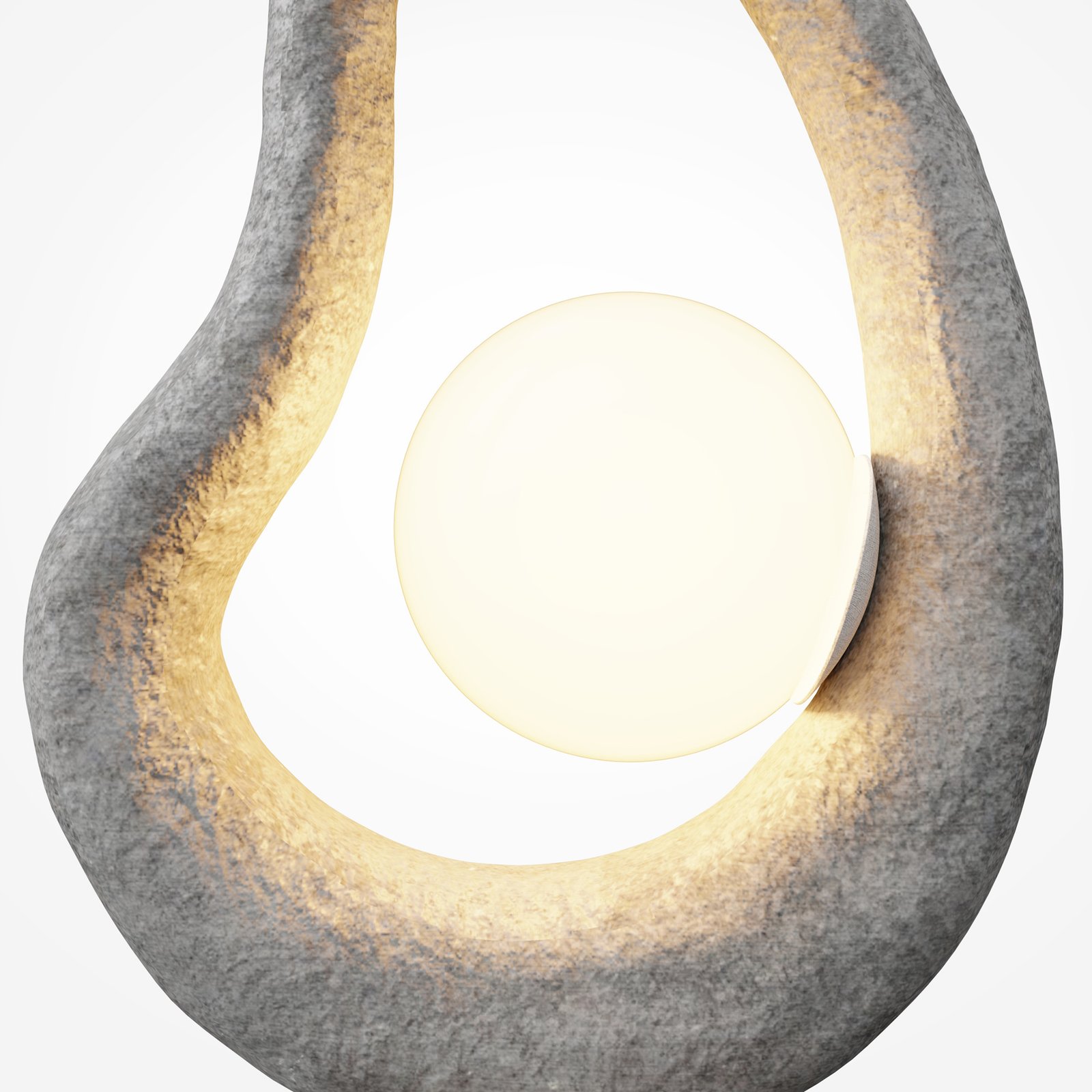 Lampada Da Tavolo Contemporanea Opus Poliresina Grigio 1 Luce G9 Ip20 MOD380TL-01GR