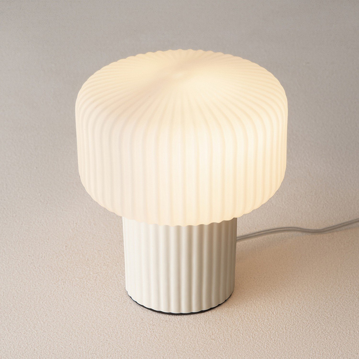 Lampada Da Tavolo Moderna Omaggio Ceramica E Vetro 1 Luce G9 MOD404TL-01BG