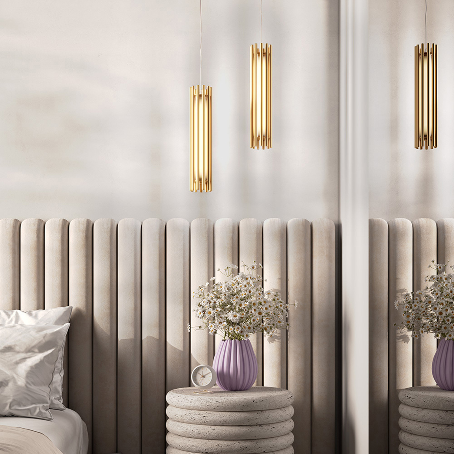 Sospensione Contemporanea Sonata Led Alluminio Ottone Diffusore Vetro Oro MOD410PL-L12BS3K