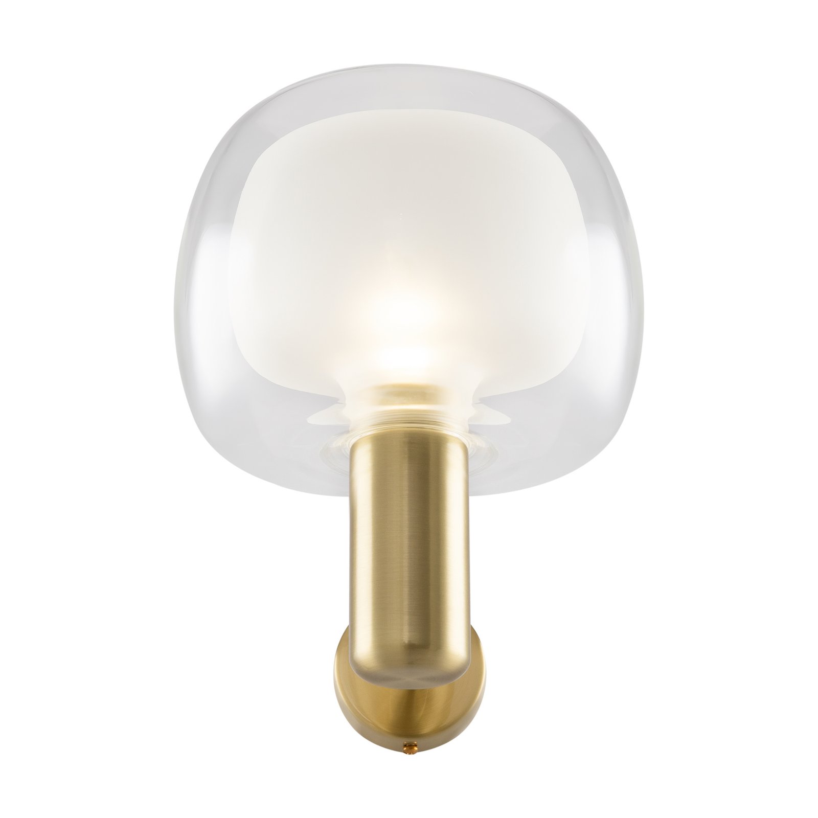 Applique Contemporanea Vision Alluminio Oro 1 Luce Diffusore Vetro Trasp MOD411WL-01G