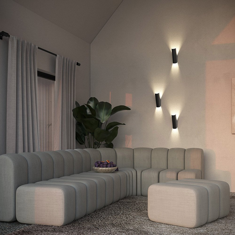 Applique Da Parete Moderna Notta 1 Luce G9 40W Metallo Nero Ip20 MOD417WL-01B