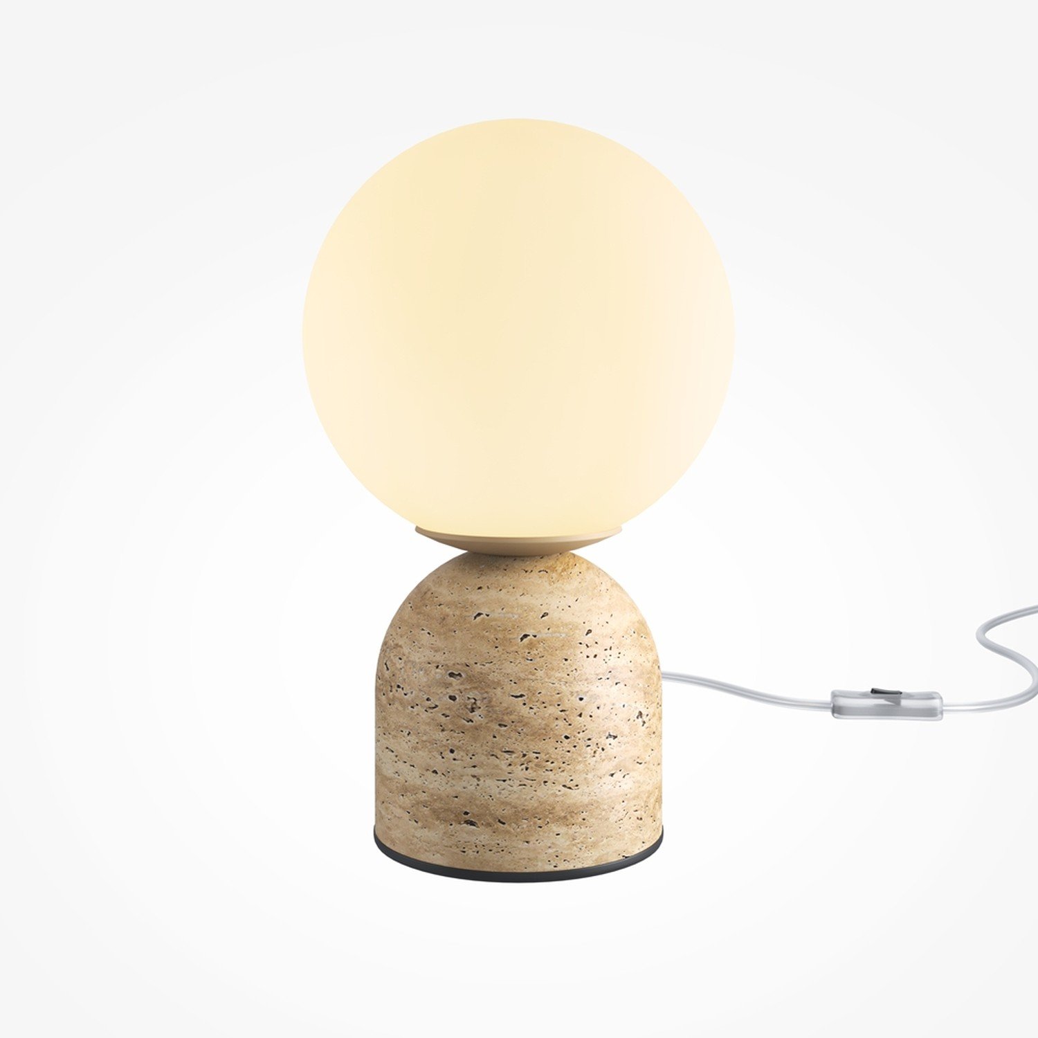Lampada Da Tavolo Contemporanea Tavo Pietra Calcarea Beige 1 Luce G9 MOD453TL-01BG