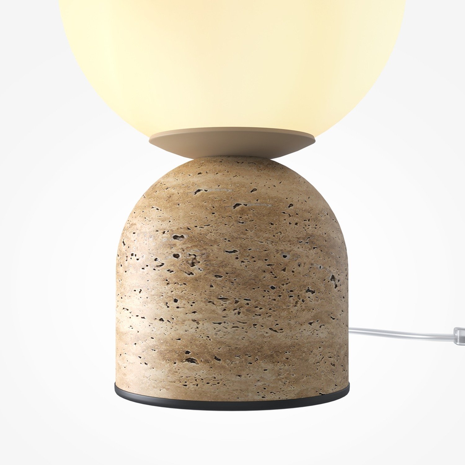 Lampada Da Tavolo Contemporanea Tavo Pietra Calcarea Beige 1 Luce G9 MOD453TL-01BG
