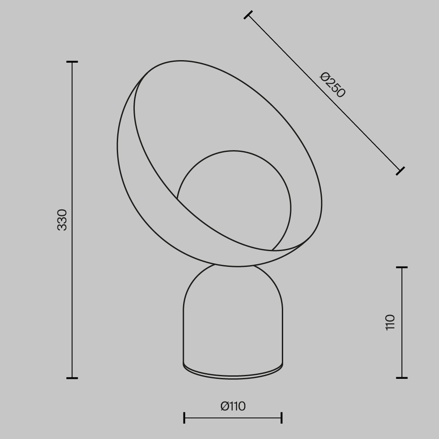 Lampada Da Tavolo Contemporanea Tavo Pietra Calcarea Nera 1 Luce G9 MOD453TL-01B
