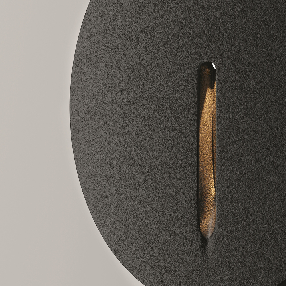 Segnapasso Moderno Da Esterno Alluminio Nero Luce Led 3W Ip54 O014SL-L3B3K