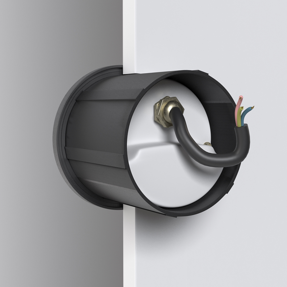 Segnapasso Moderno Da Esterno Alluminio Nero Luce Led 3W Ip54 O014SL-L3B3K