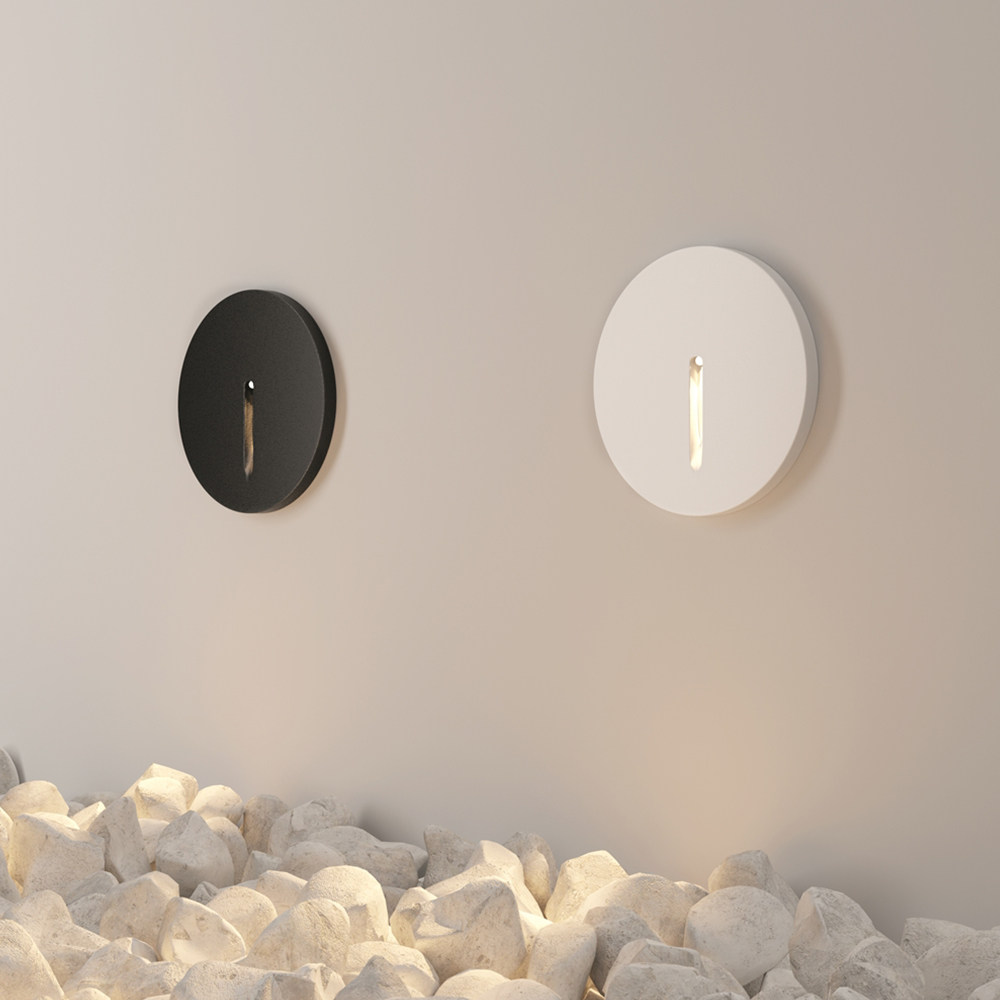 Segnapasso Moderno Da Esterno Alluminio Nero Luce Led 3W Ip54 O014SL-L3B3K