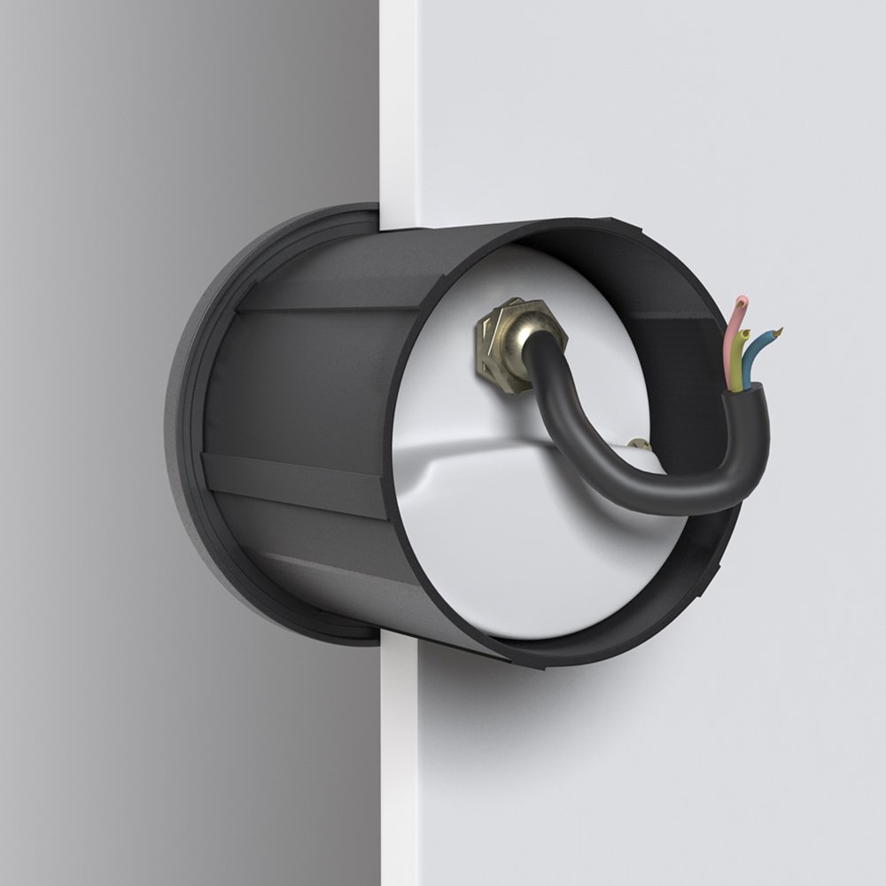 Segnapasso Moderno Per Esterno Alluminio Nero Luce Led 3W Ip54 O015SL-L3B3K