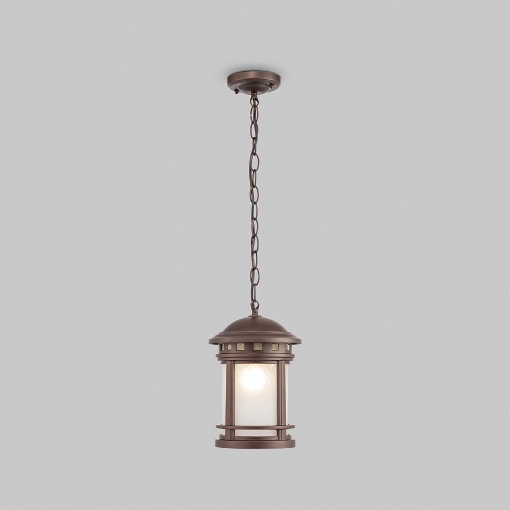 Lampade A Soffitto Vintage Da Esterno Alluminio Marrone 1 Luce E27 60W Ip44 O031PL-01BR
