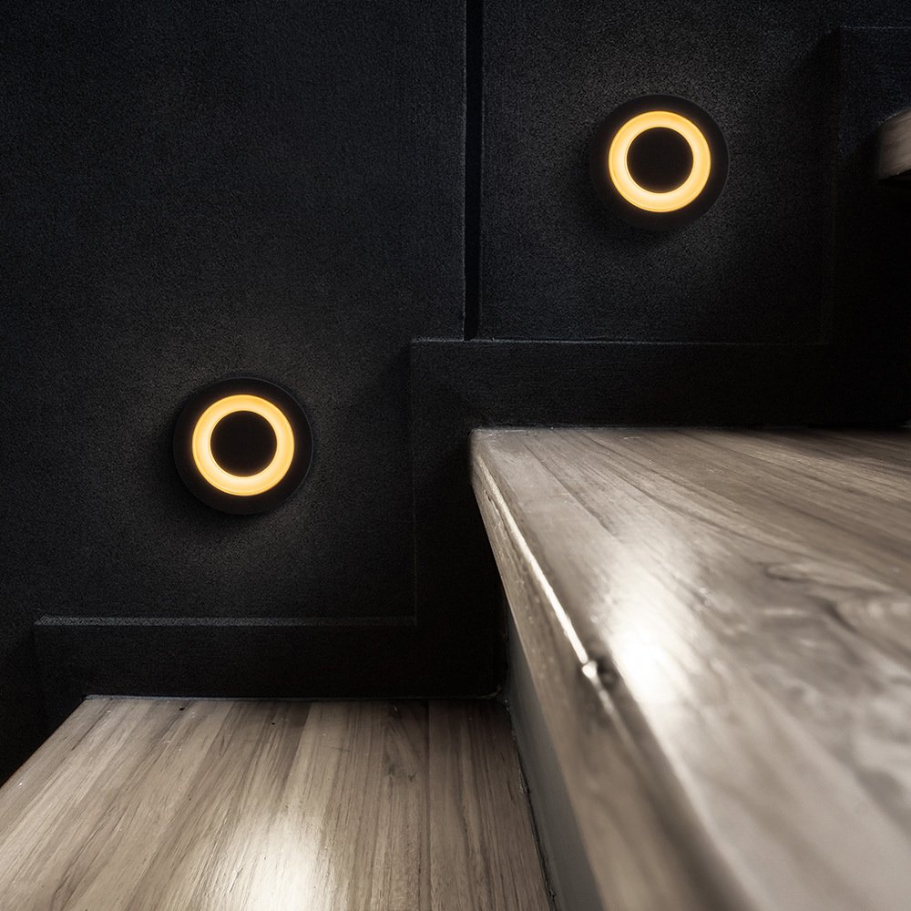Segnapasso Da Esterno Moderno Limo Led Integrato 3W Alluminio Nero Ip65 O037-L3B3K