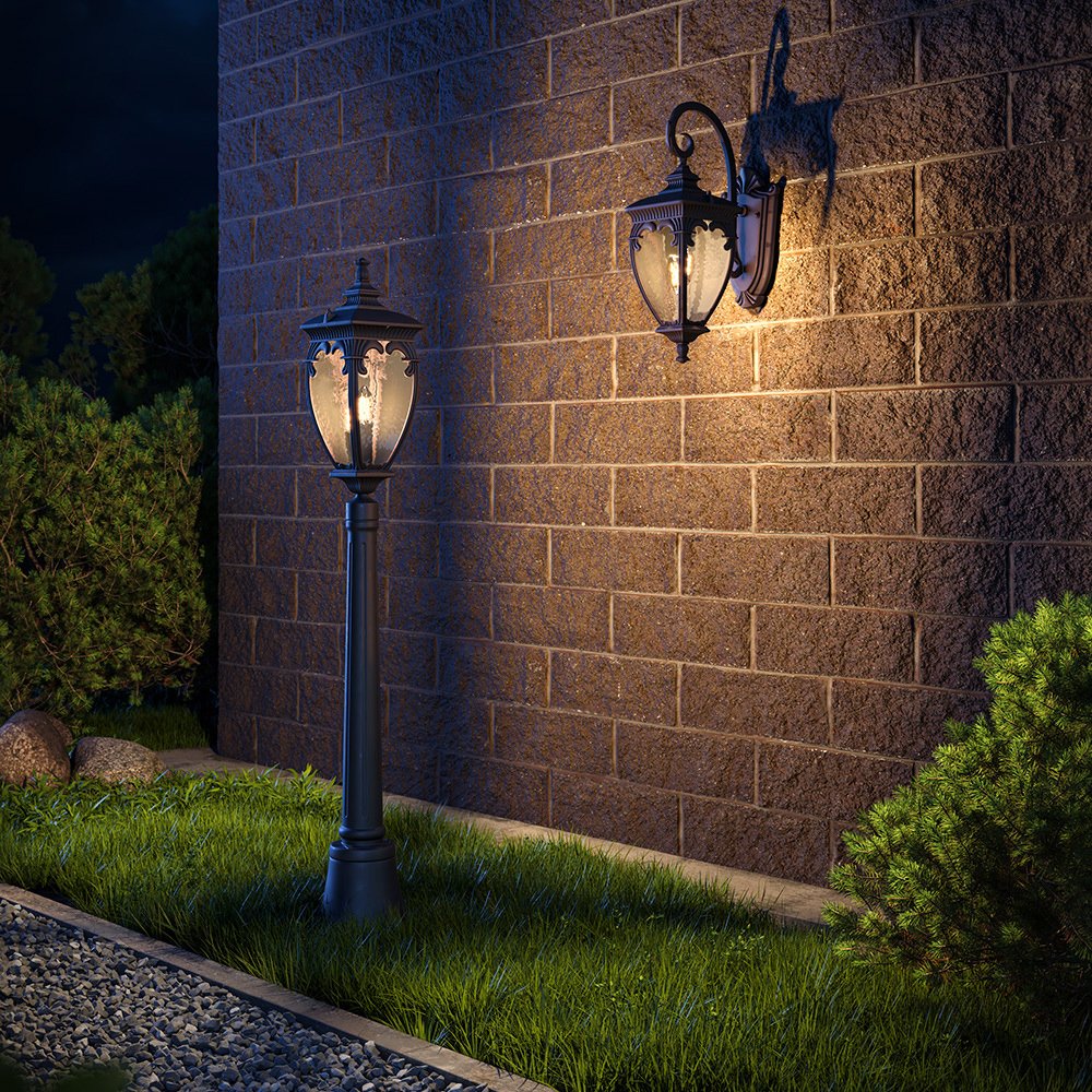 Lampada Da Terra Classica Da Esterno Alluminio Bronzo Luce1E27 60W Ip44 O414FL-01BZ1