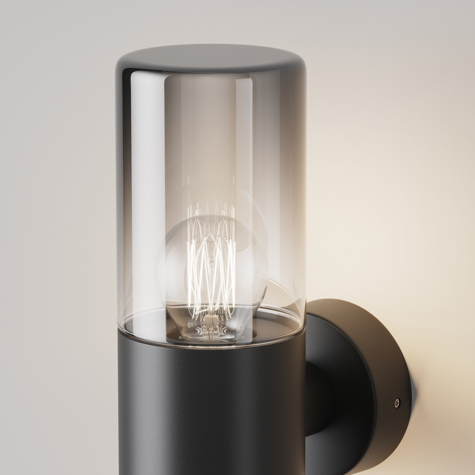 Applique Da Esterno Moderna Amas 1 Luce E27 60W Alluminio Grigio Ip54 O432WL-01GF