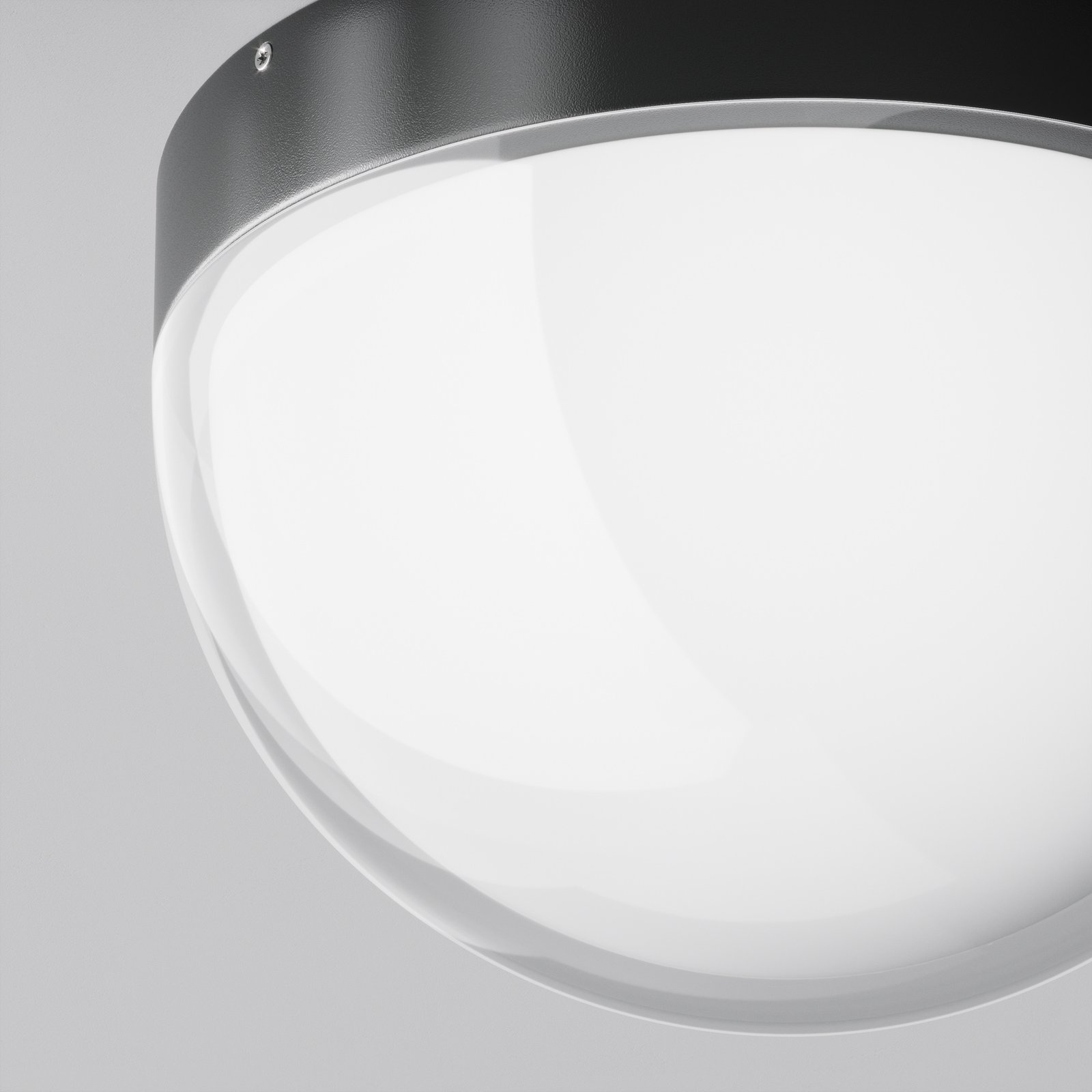 Lampada A Soffitto Esterno Moderna Mon Alluminio Grafite Led Integrato 12W Ip65 O438CL-L12GF3K
