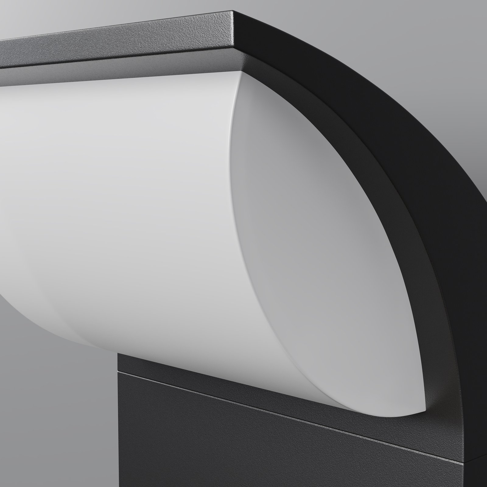 Applique Da Esterno Moderna Stock Alluminio Nero Led Integrato 7W Ip44 O446WL-L7GF3KSR