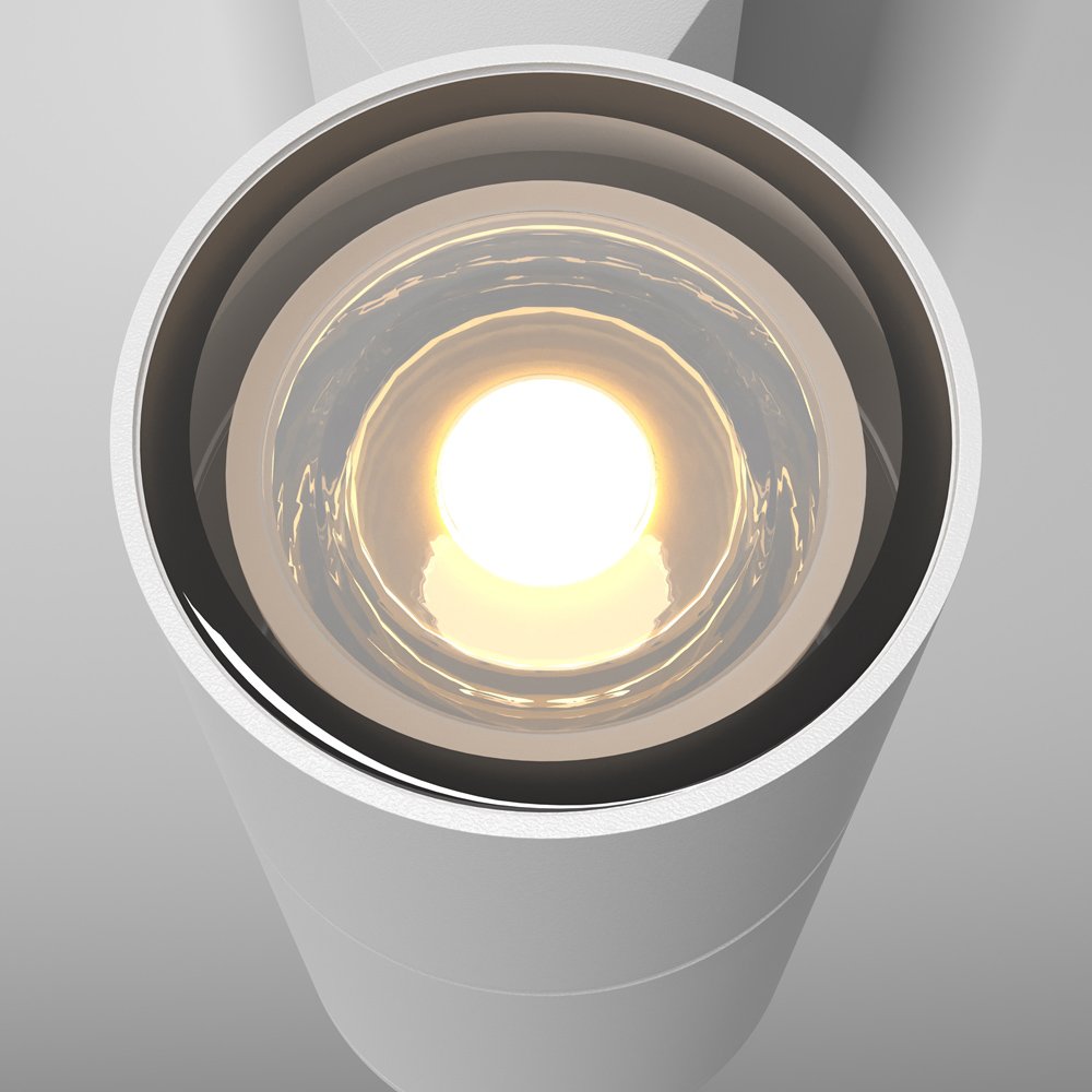 Lampada Da Parete Moderna Da Esterno Alluminio Bianco Luce1Gu10 50W Ip54 O574WL-01W