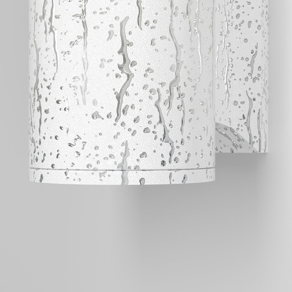 Lampada Da Parete Moderna Da Esterno Alluminio Bianco Luce1Gu10 50W Ip54 O574WL-01W