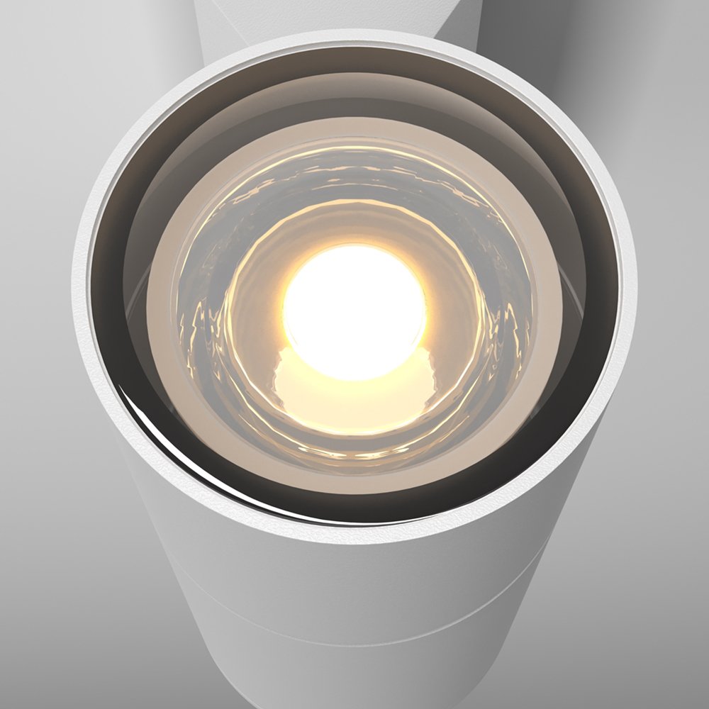 Lampada Da Parete Moderna Da Esterno Alluminio Bianco Luce1Gu10 50W Ip54 O574WL-01W
