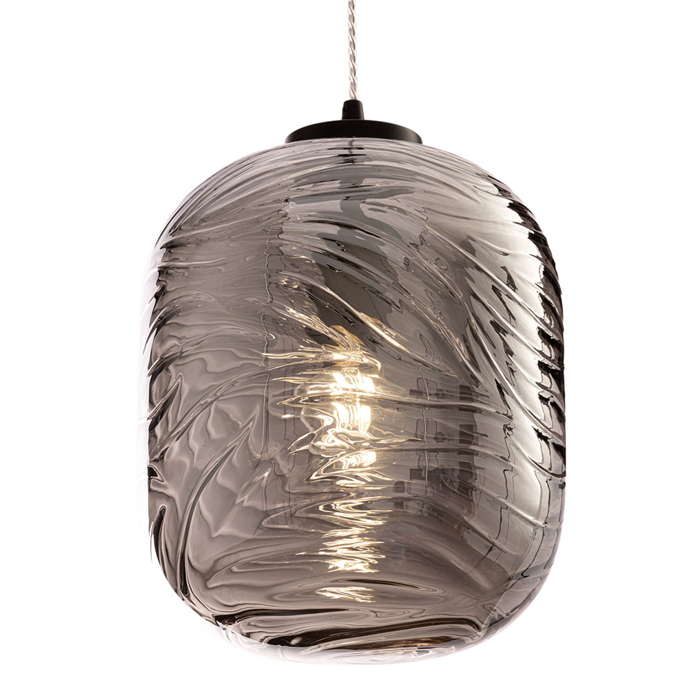 Lampadario A Sospensione Moderno Dunas Metallo Nero Vetro 1 Luce E27 60W Lampadario A Sospensione Moderno Dunas Metallo Nero Vetro 1 Luce E27 60W