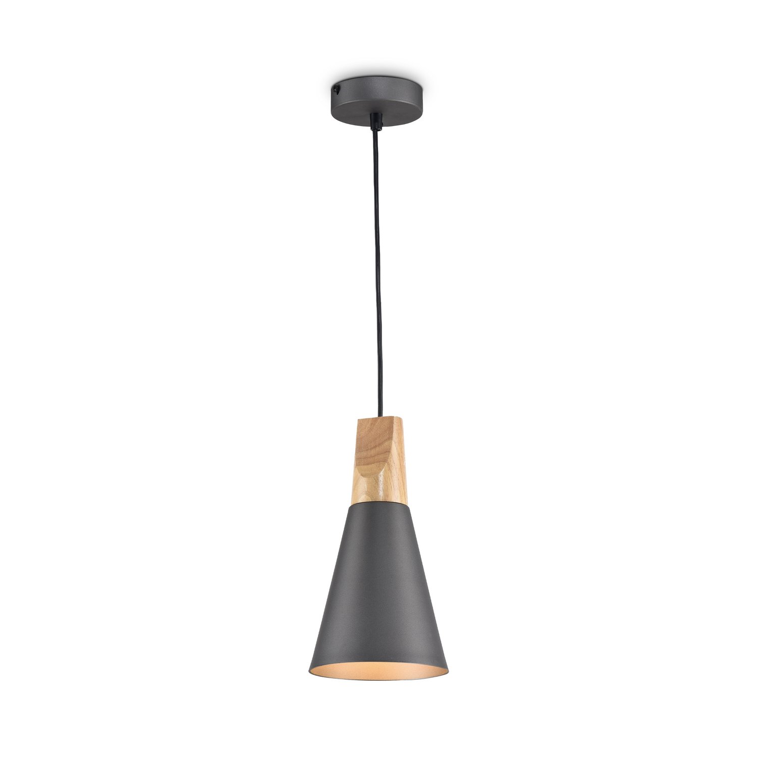 Sospensione Minimal Bicones Metallo Nero Oro 1 Luce