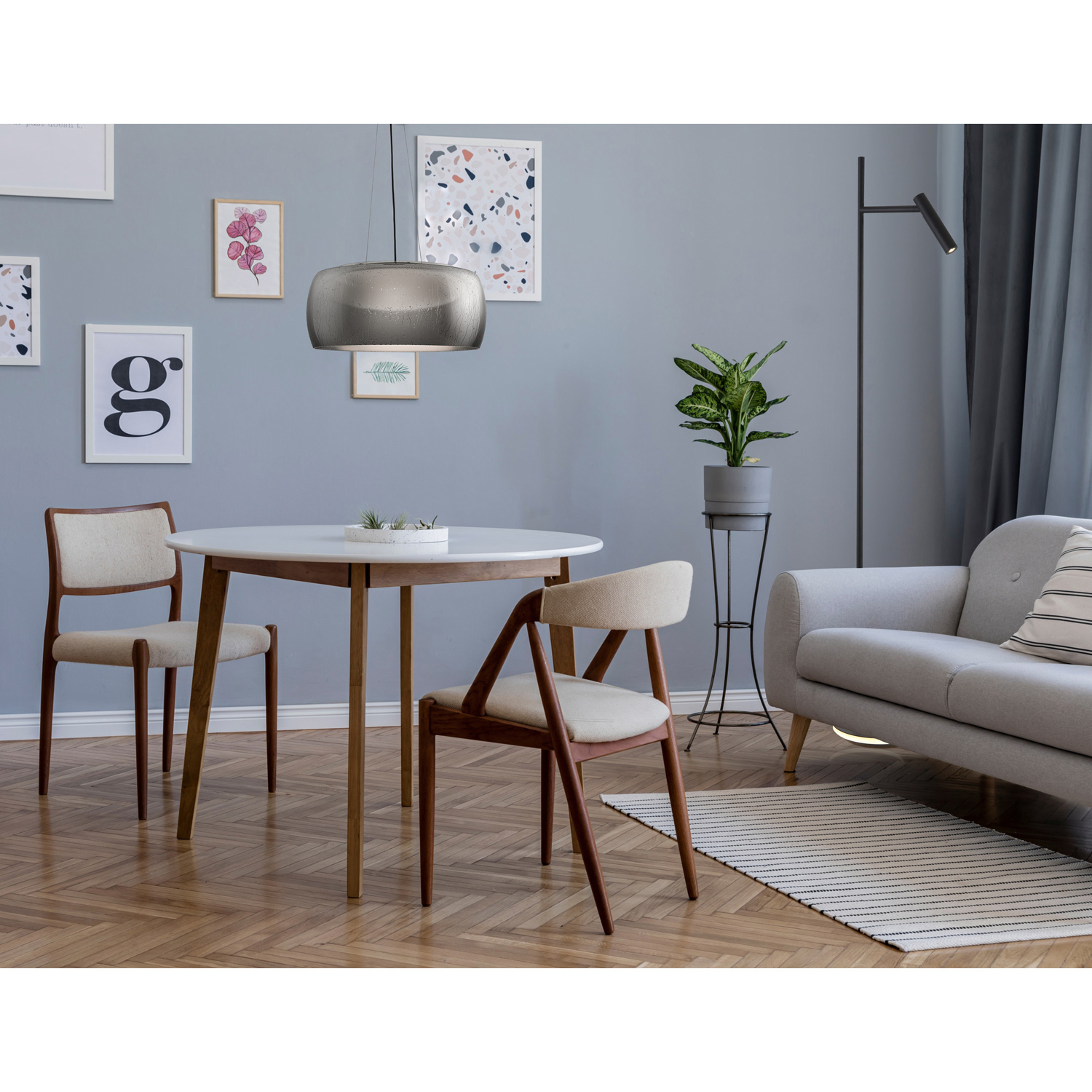 Piantana Lampada Da Terra Moderno Estudo Metallo Nero 1 Luce Led 11W Z010FL-L8B3K