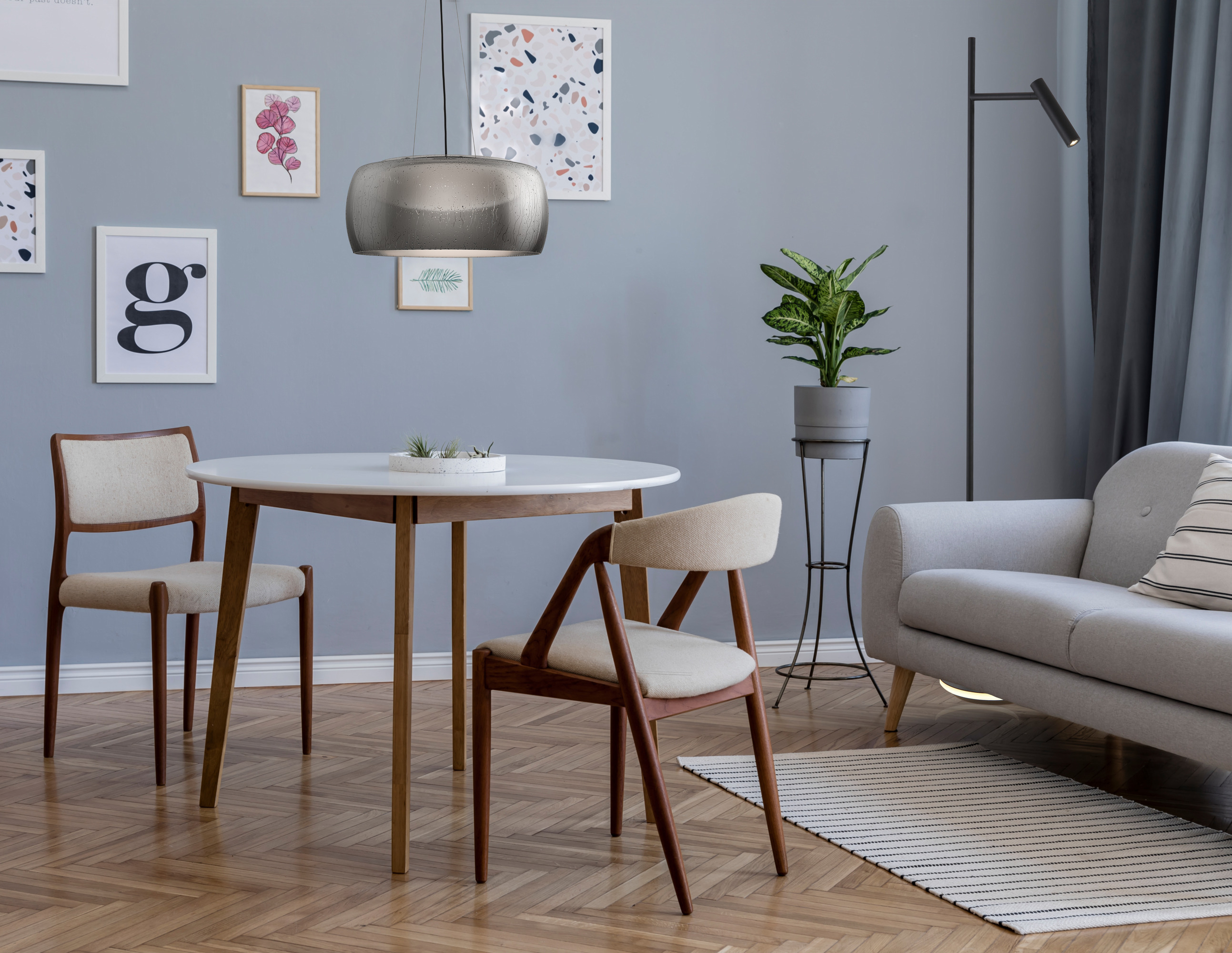 Piantana Lampada Da Terra Moderno Estudo Metallo Nero 1 Luce Led 11W Z010FL-L8B3K