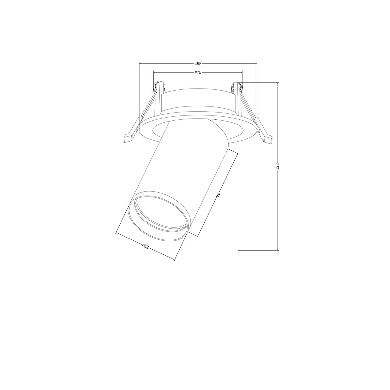 Lampada Incasso Focus S Alluminio Oro 1 Gu10 Ip20 C048CL-U-1BMG