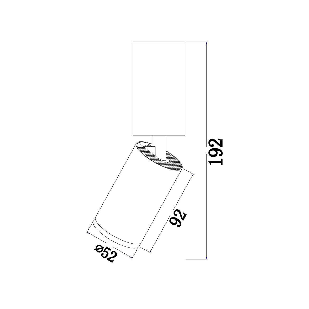 Lampada Soffitto Focus S Alluminio Bianco 1 Gu10 Ip20 D5,2 C051CL-01W