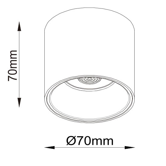 Lampada A Soffitto Alfa Led Alluminio Nero Led Integrato 12W Ip20 4000K D7 C064CL-L12B4K-D
