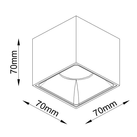 Lampada A Soffitto Alfa Led Alluminio Nero Led Integrato 12W Ip20 3000K 7Cm C065CL-L12B3K-D