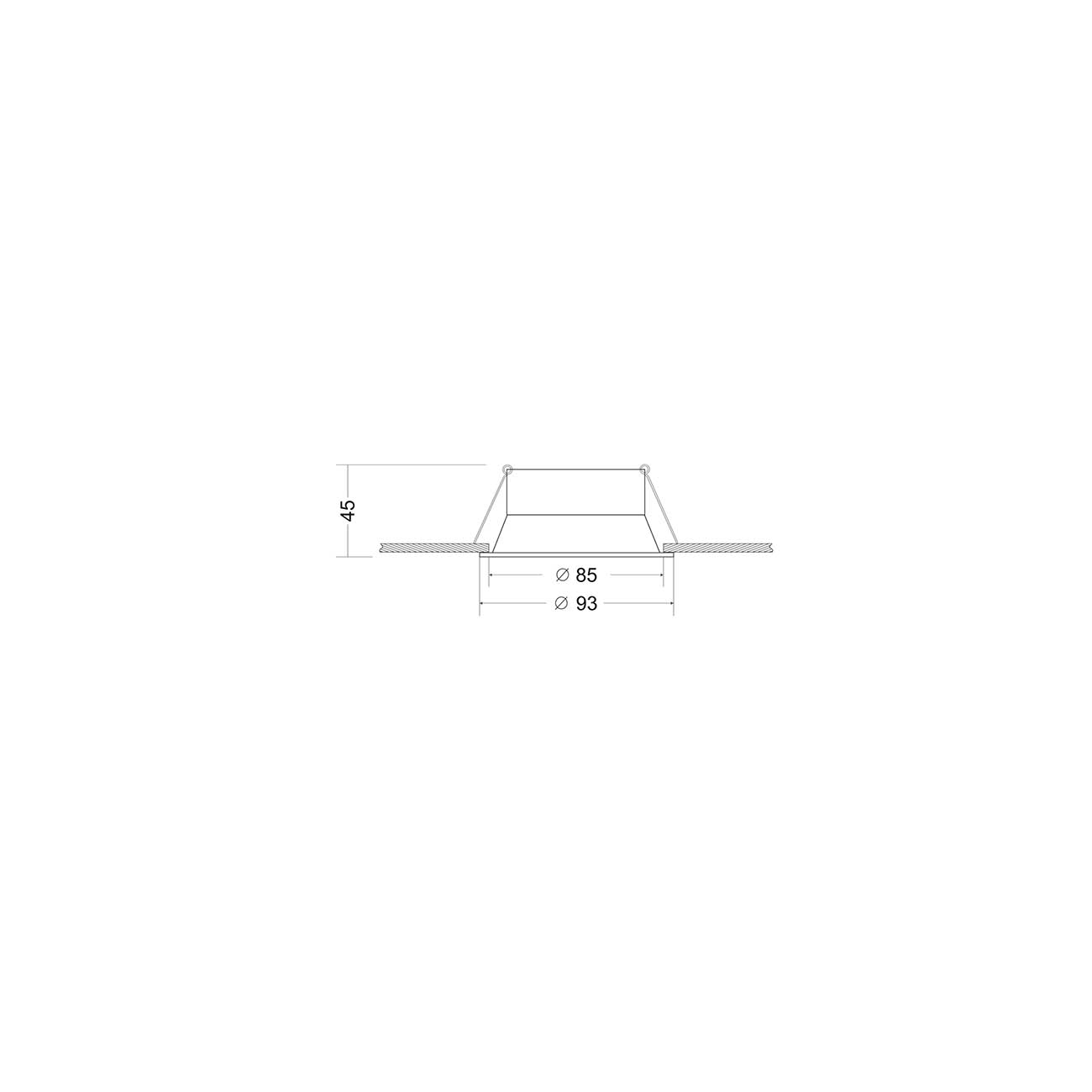 Lampada Incasso Dot Alluminio Nero 1 Gu10 Ip20 D9,3 DL028-2-01B