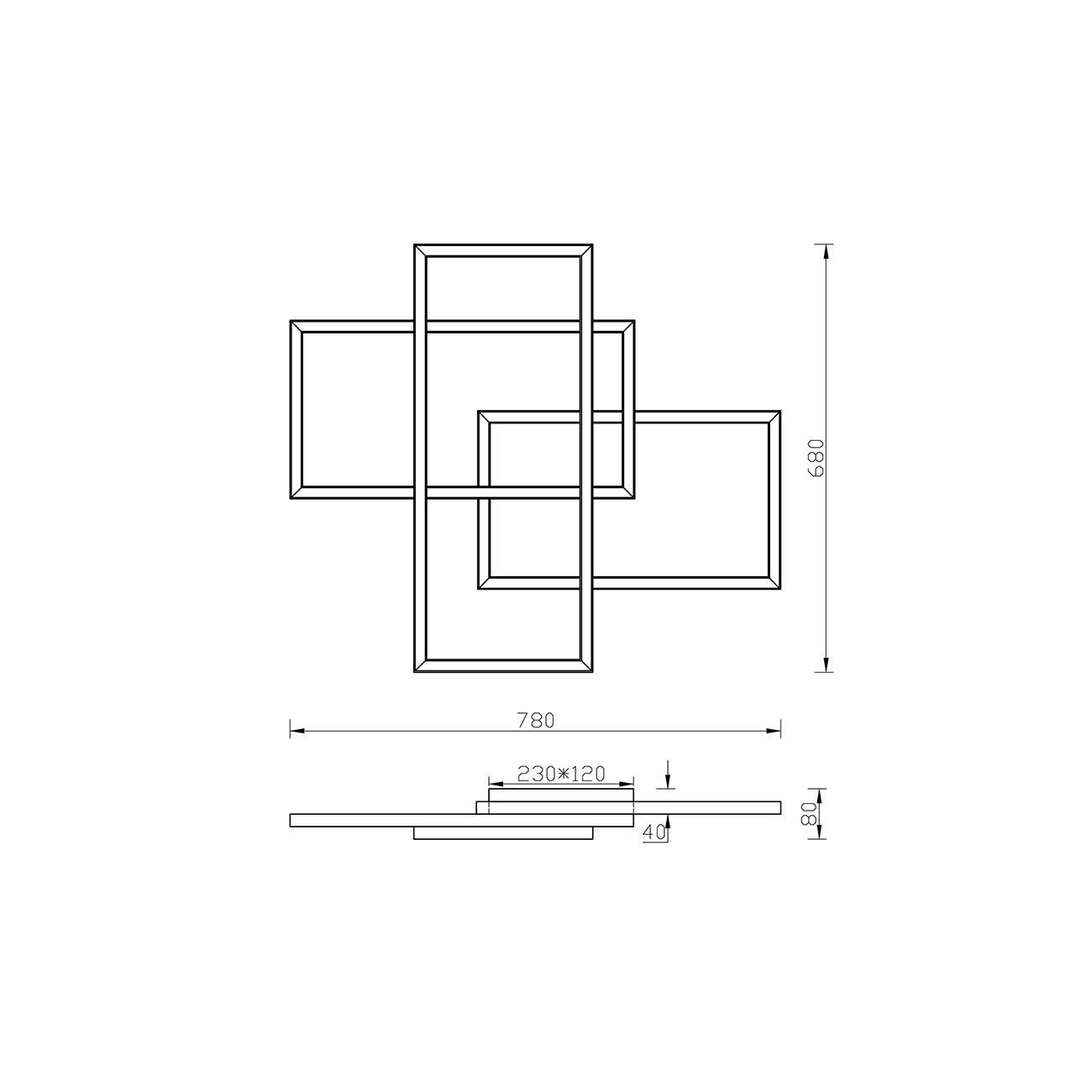 Plafoniera Moderna Rida Alluminio Bianco Led Integrato 80W Ip20 MOD015CL-L80W
