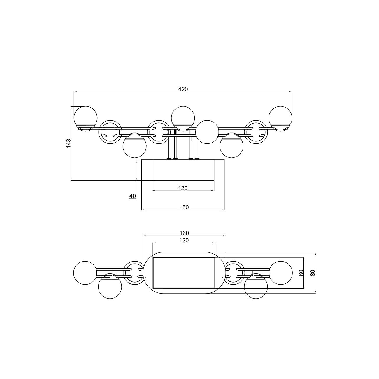 Applique Contemporanea Tessera Metallo Oro Vetro Bianco Opale 13W 3000K MOD081WL-L13G3K