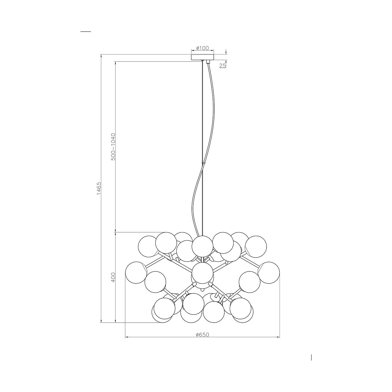 Lampadario Contemporaneo Dallas Metallo Cromo 24 Luci Diffusori Fumè MOD545PL-24CH
