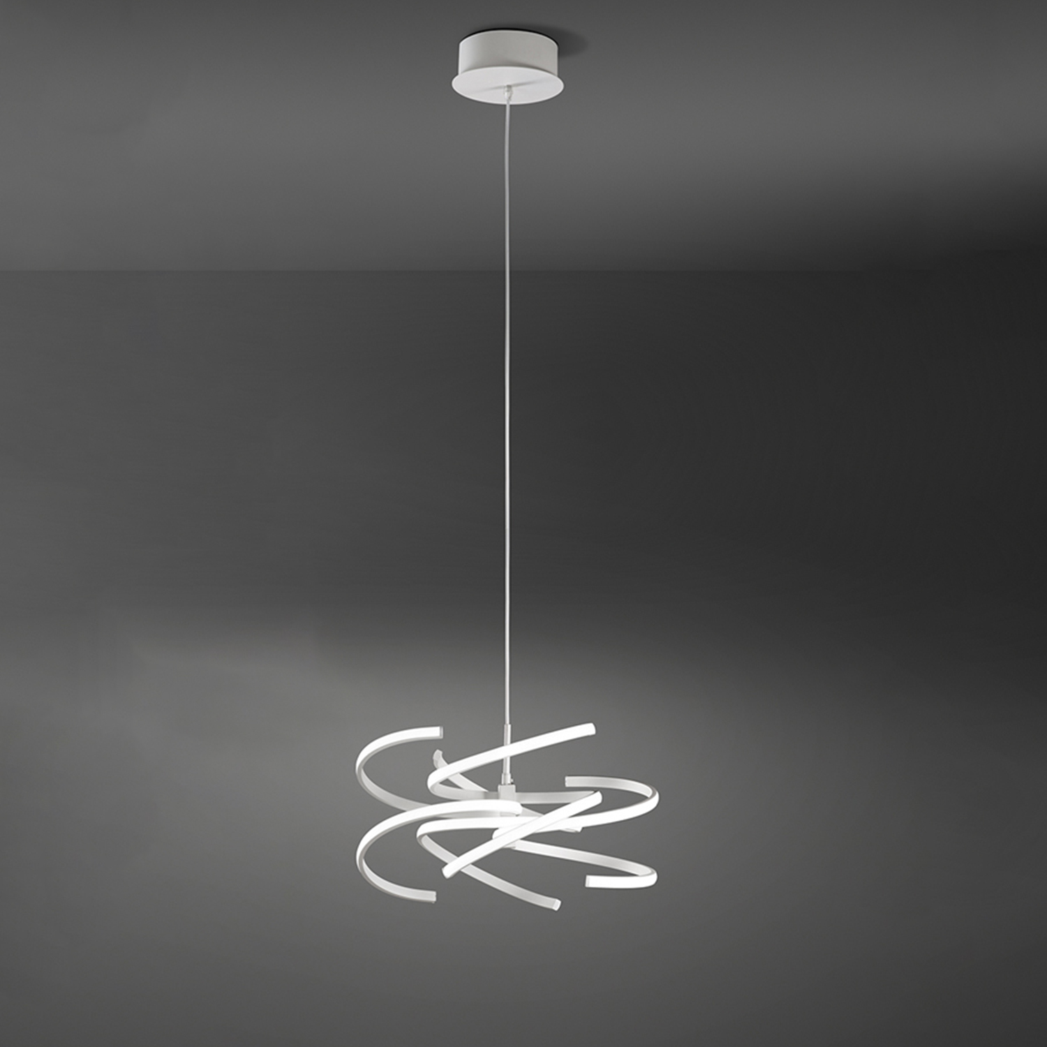 Sospensione Moderna Nest Metallo Bianco Led 60W Dimmerabile Ip20