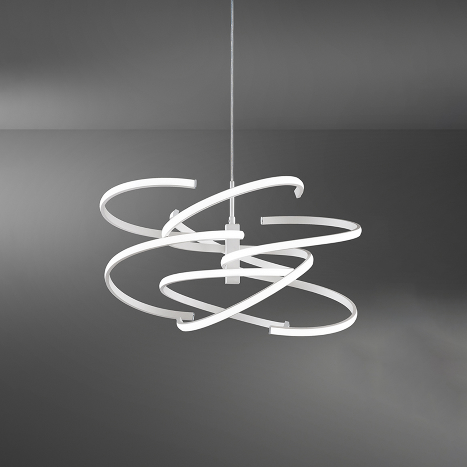 Sospensione Moderna Nest Metallo Bianco Led 80W Dimmerabile Ip20