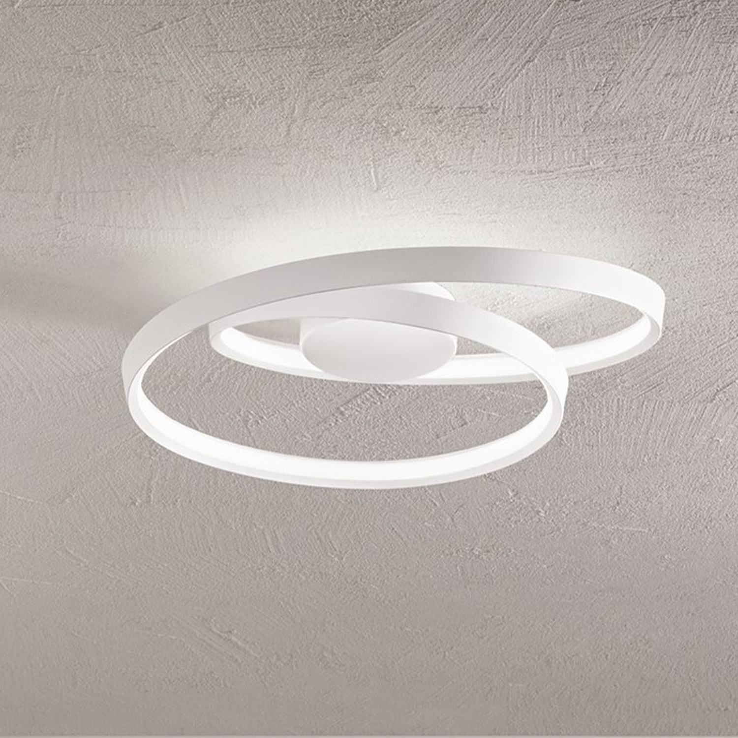 Plafoniera Moderna Ritmo Metallo Bianco Led 55W Dimmerabile Ip20