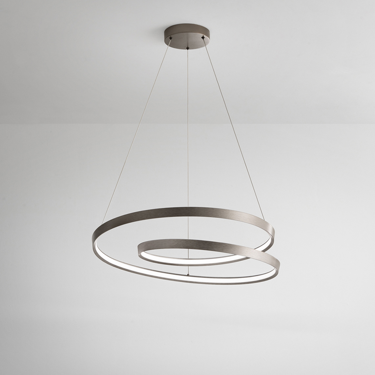 Sospensione Moderna Ritmo Metallo Grigio Led 70W Dimmerabile Ip20