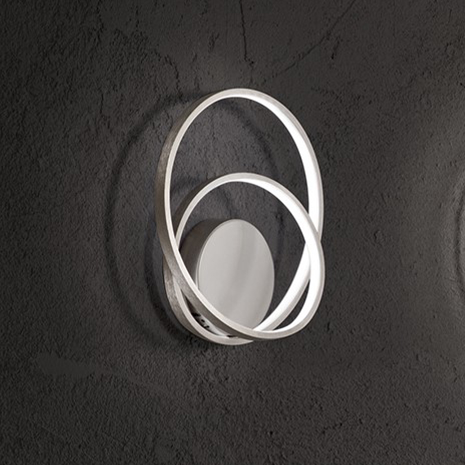 Applique Moderna Ritmo Metallo Grigio Led 28W Dimmerabile Ip20