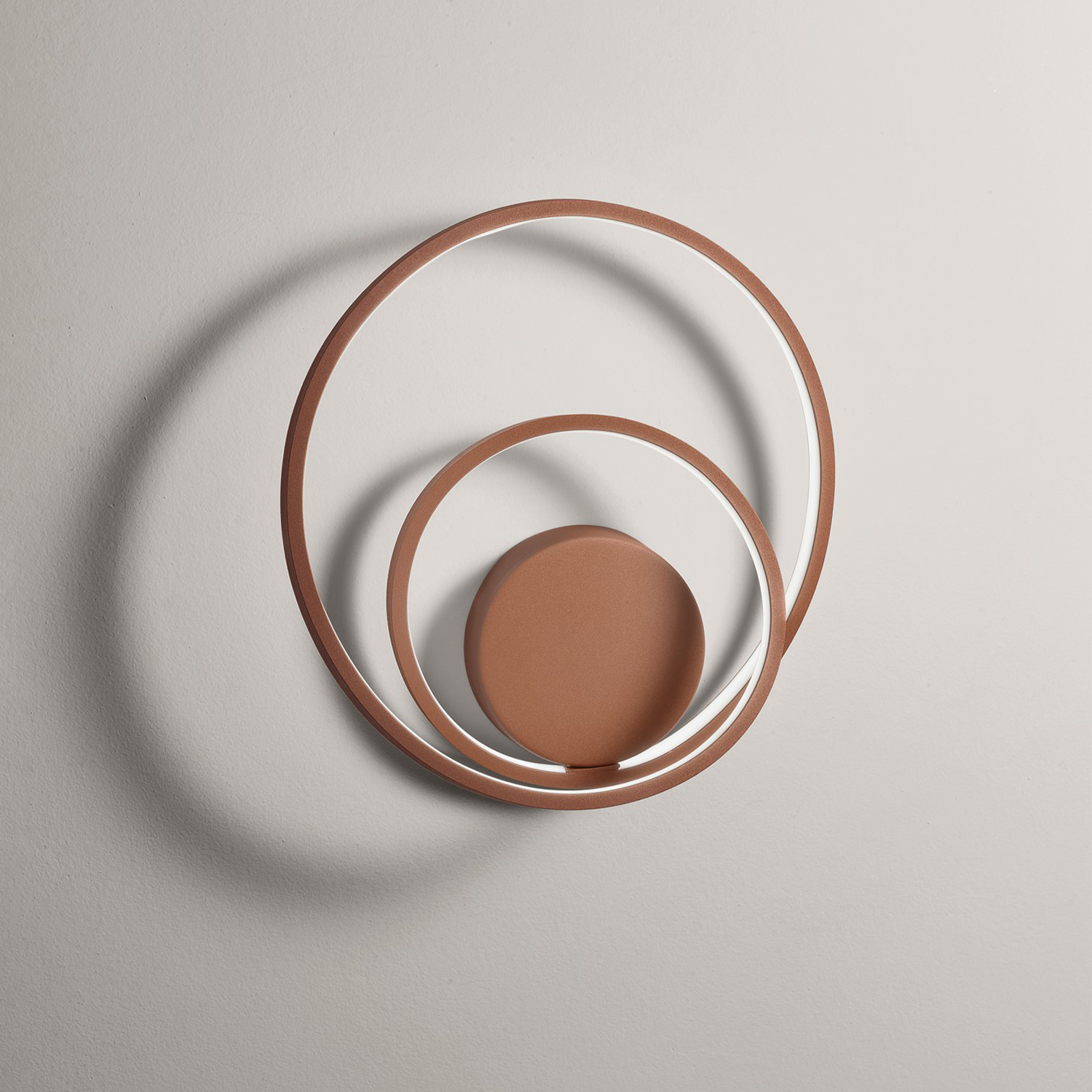 Applique Moderna Ritmo Metallo Cannella Led 28W Dimmerabile Ip20