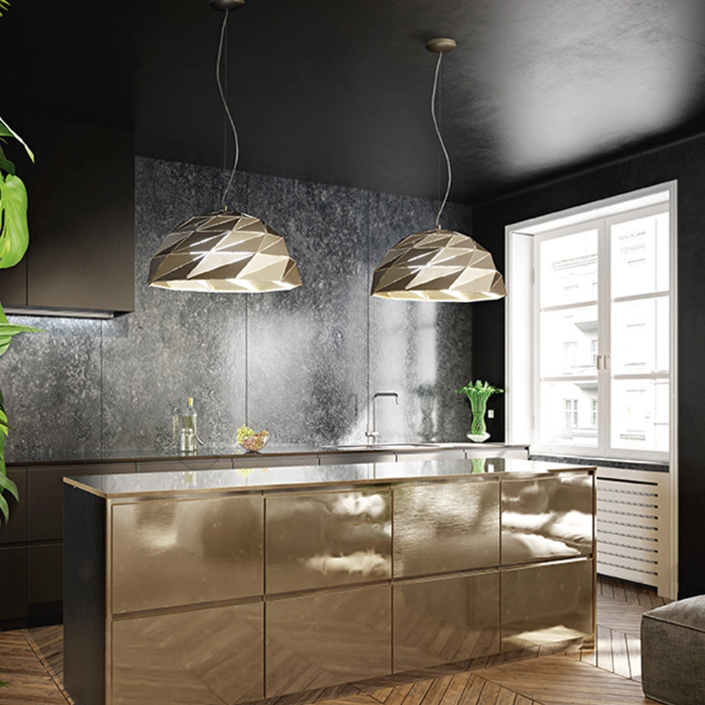 Lampadario Contemporaneo Tilt Metallo Oro 3 Luci E27 6624OR