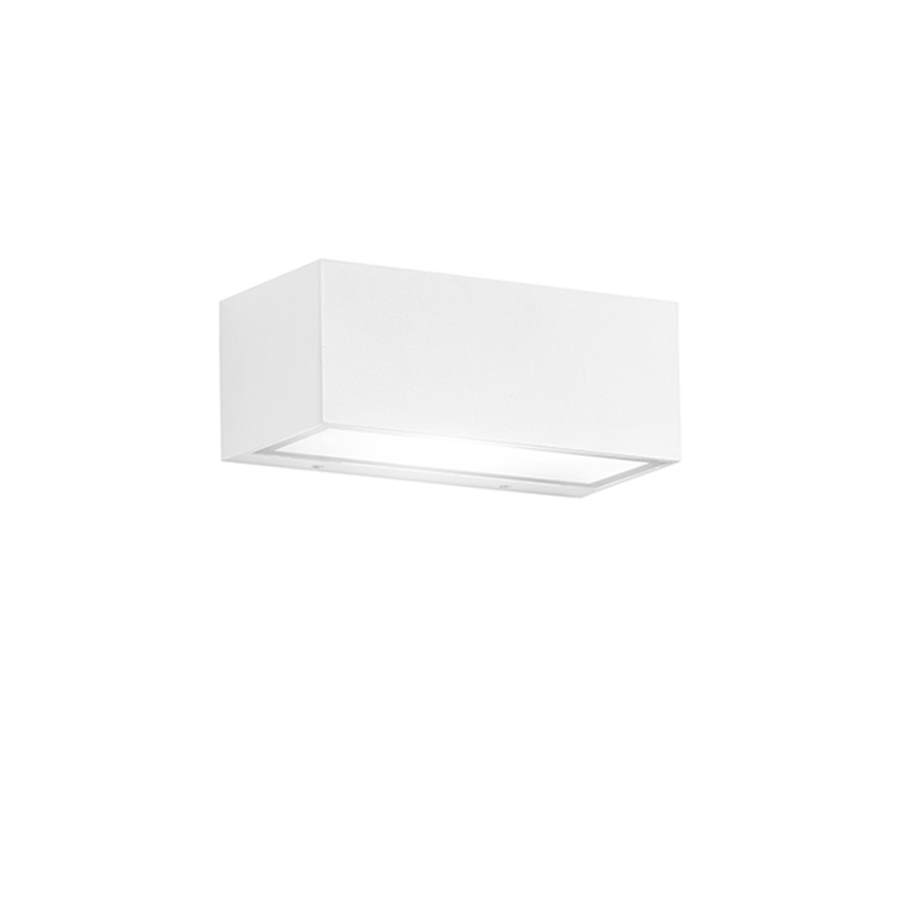Image of Applique Da Esterno Contemporaneo Step Alluminio Bianco 2 Luci E27
