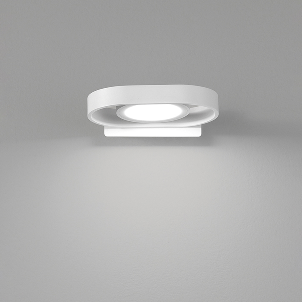 Applique Moderna Belt Metallo Bianco Acrilico Led 6W 3000K 6776BCT