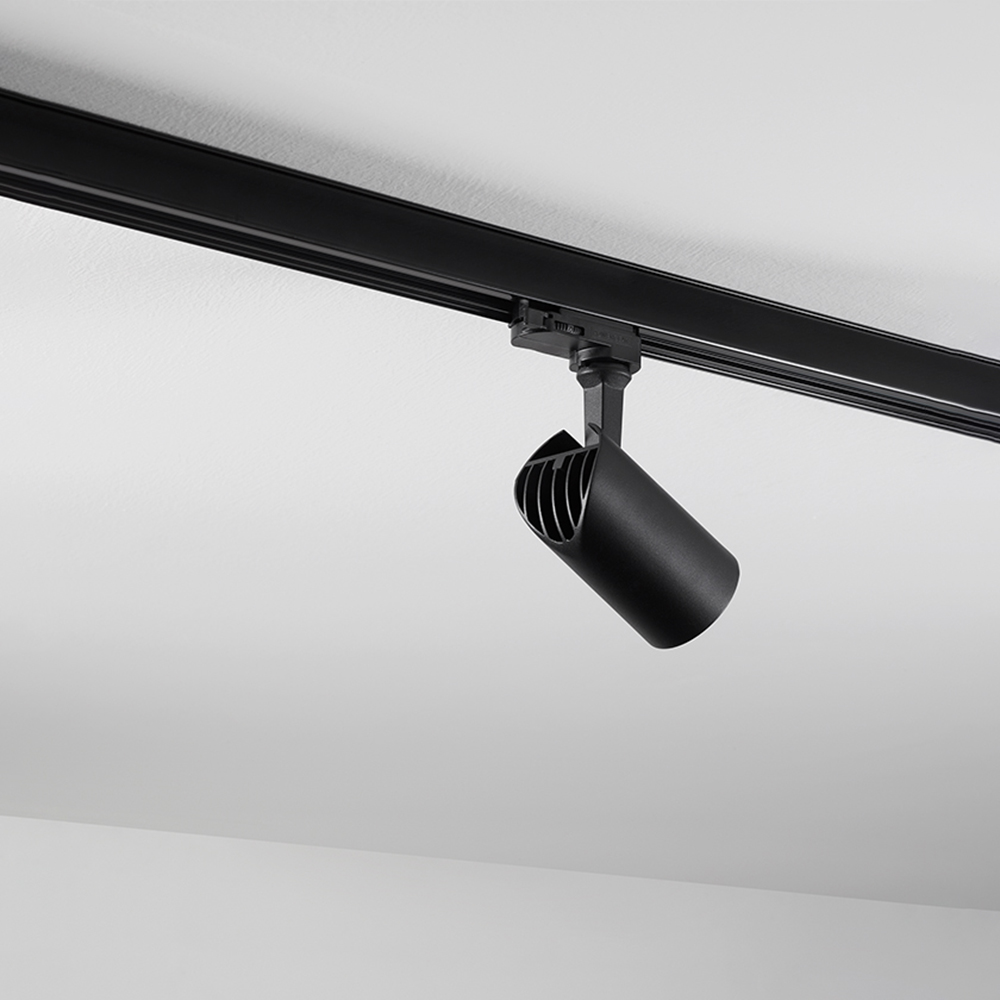 Faretto Binario Moderno Binario Alluminio Nero Gu10 6888N