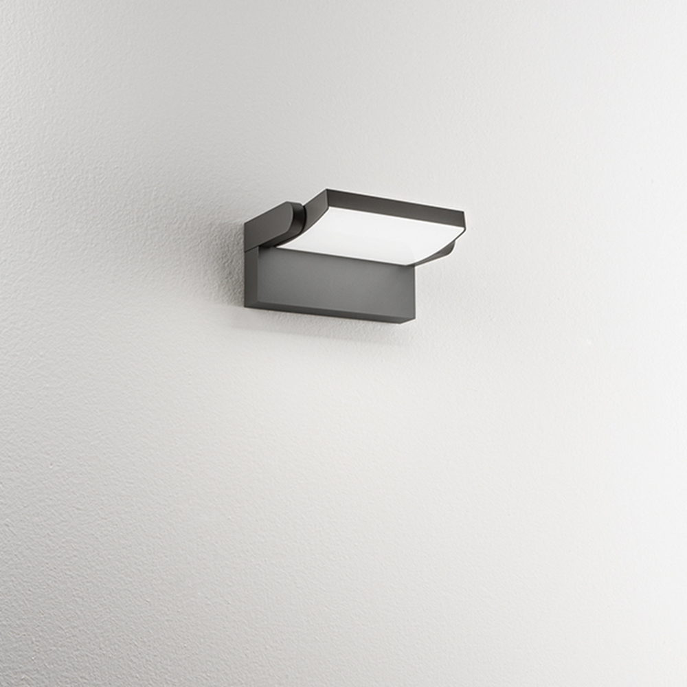 Image of Applique Da Esterno Moderna Monitor Alluminio Grigio Acrilico Led 21W 3000K